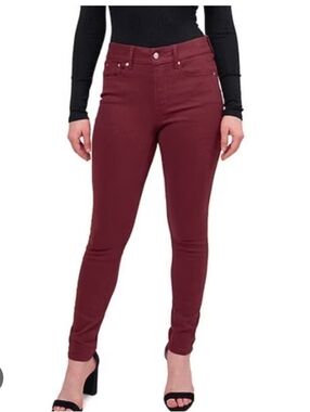 Seven7 Tummy Less Skinny Jeans in Burgundy